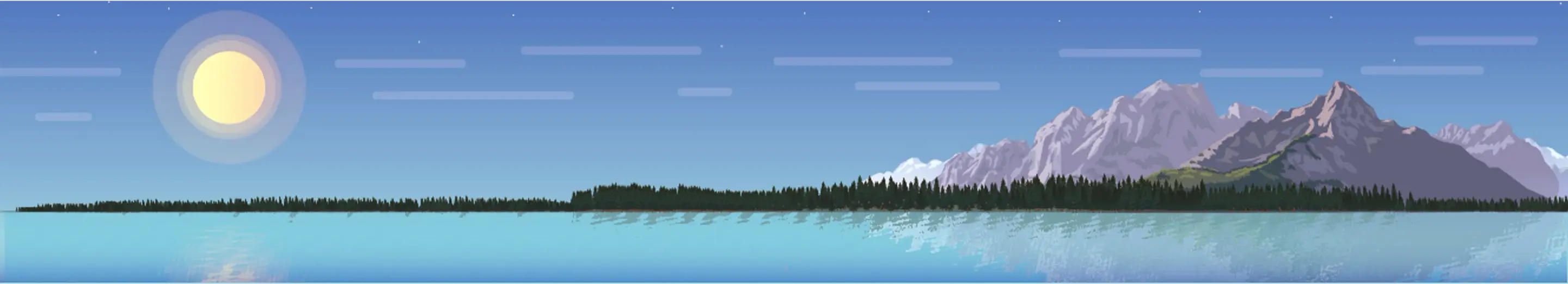 Alaska regional illustration at night