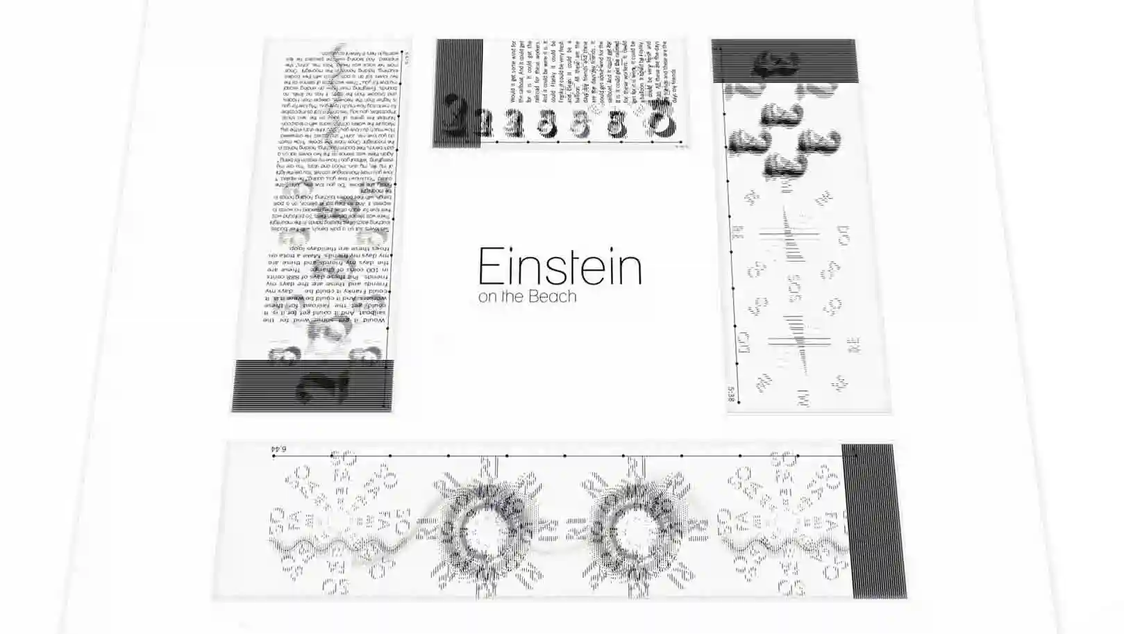 Einstein on the Beach typographic cover artwork