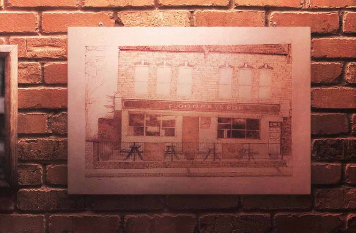Flannery pyrography artwork board