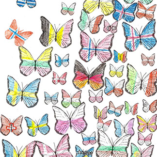 Perception hand-painted butterfly collection