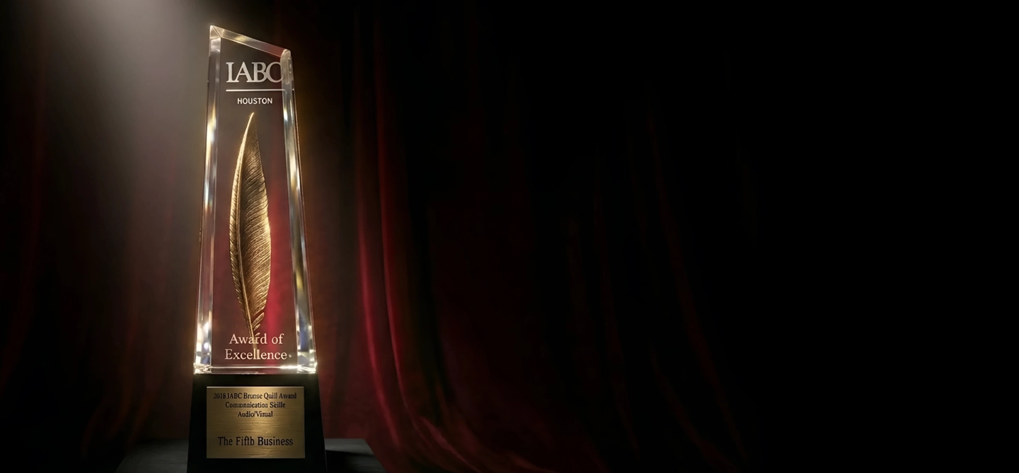 Award visual used to present the final interactive newsletter outcome