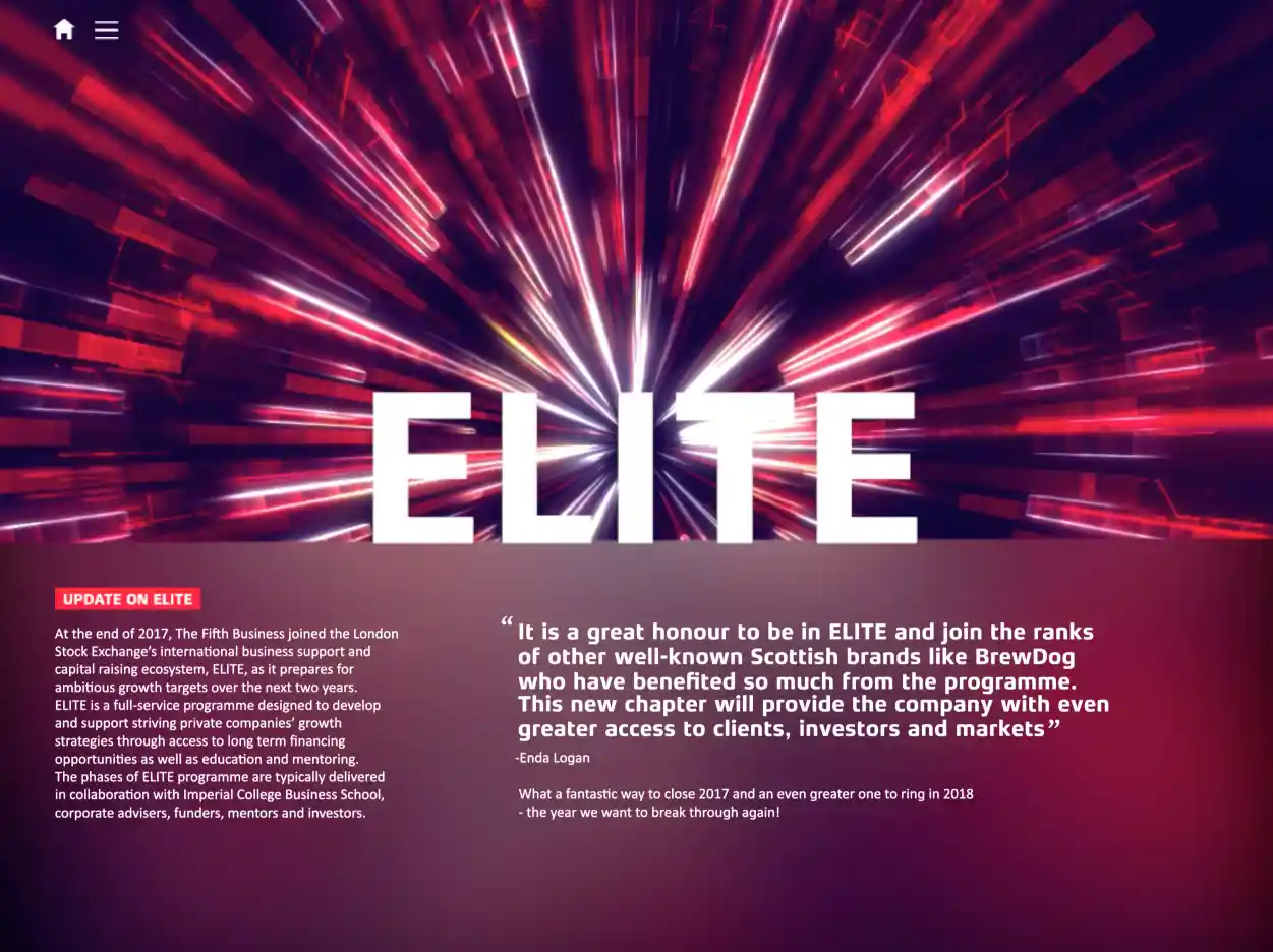 Static editorial frame for the interactive newsletter elite section