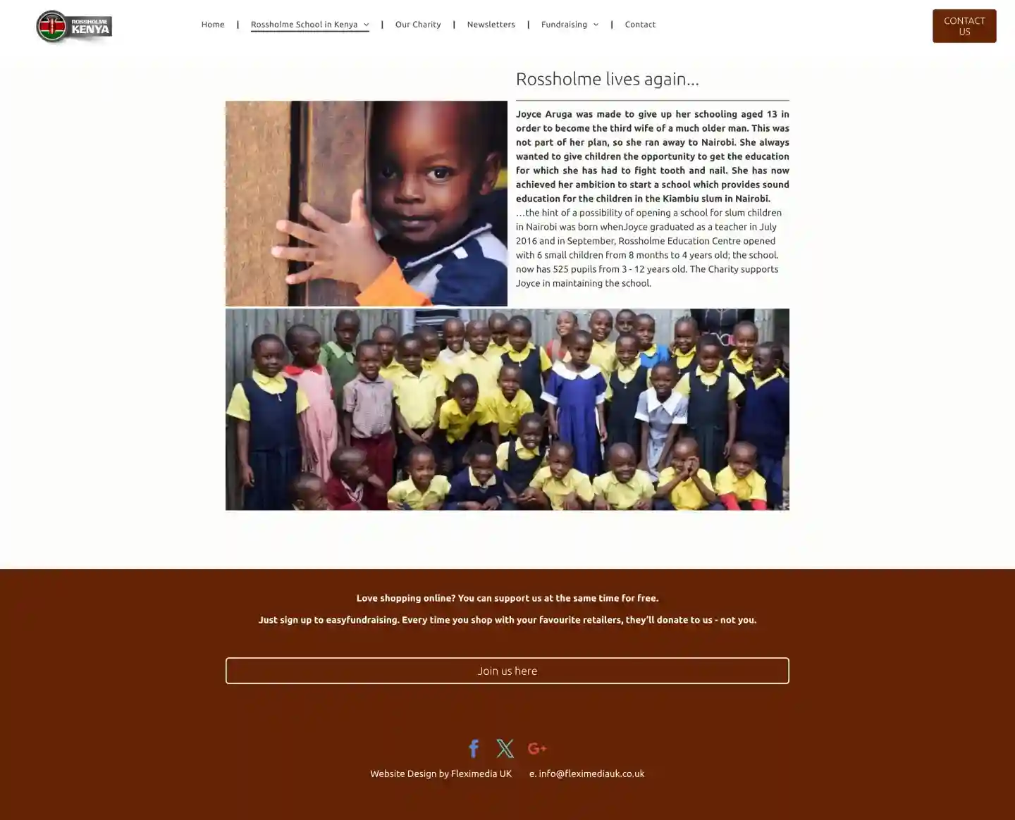 Old RossHolme story page before redesign