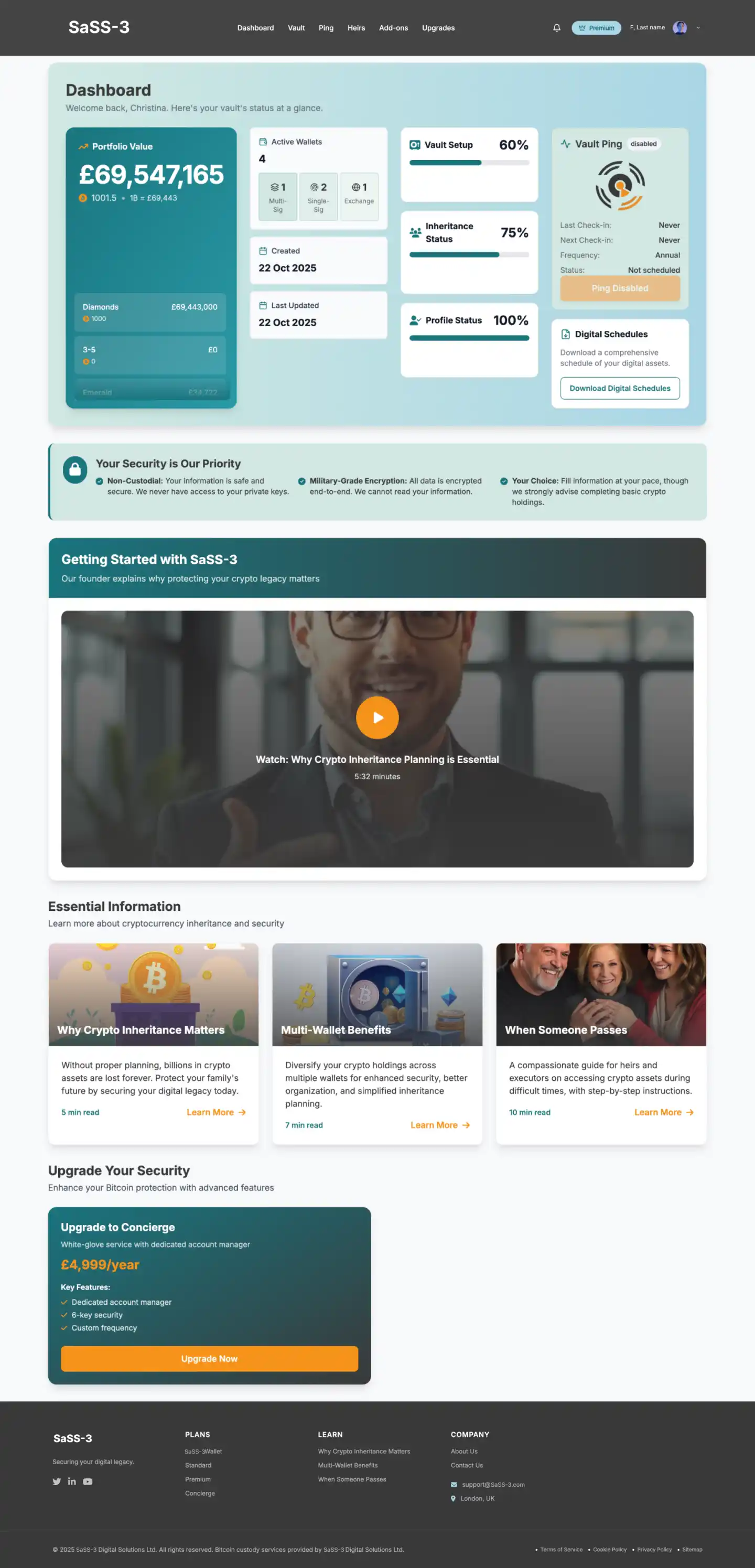 Existing SaSS-3 dashboard shown as a full page